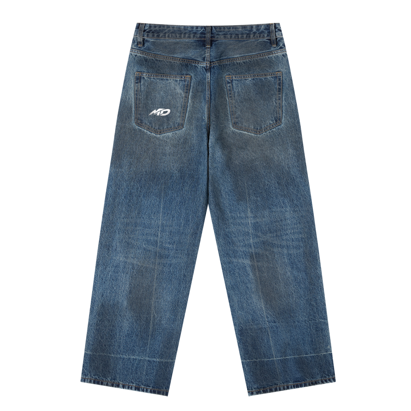 Vintage Wash Baggy Denim Jeans