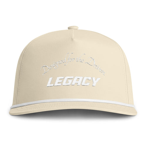 Legacy Sunwashed Rope Cap — "Designed for the Driven" Embroidered Trucker Hat