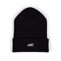 Embroidered LGC Cuffed Beanie — Olive Knit Winter Hat