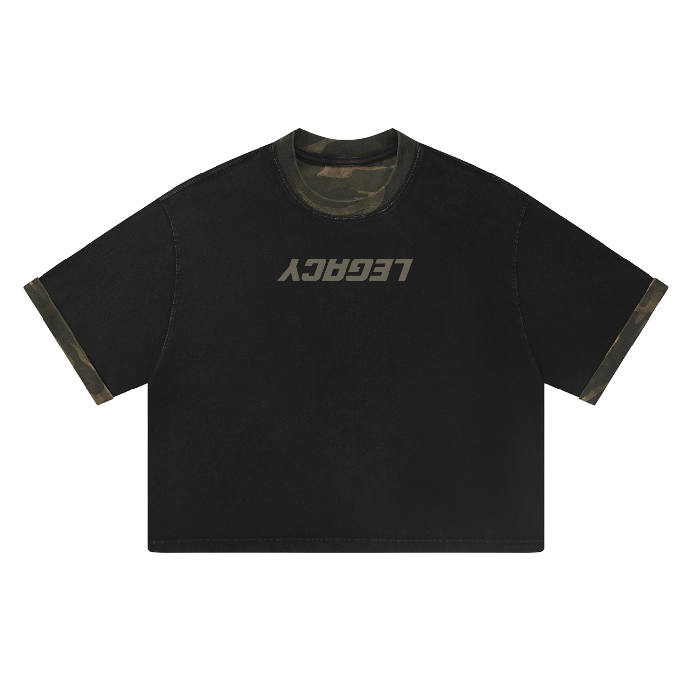 Unisex Mineral Washed Boxy Panel T-Shirt