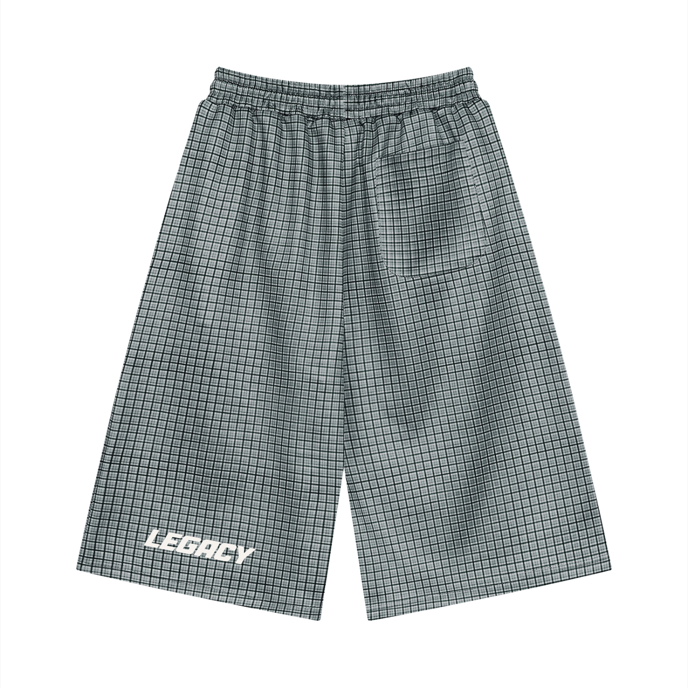 Unisex Plaid Drawstring Shorts