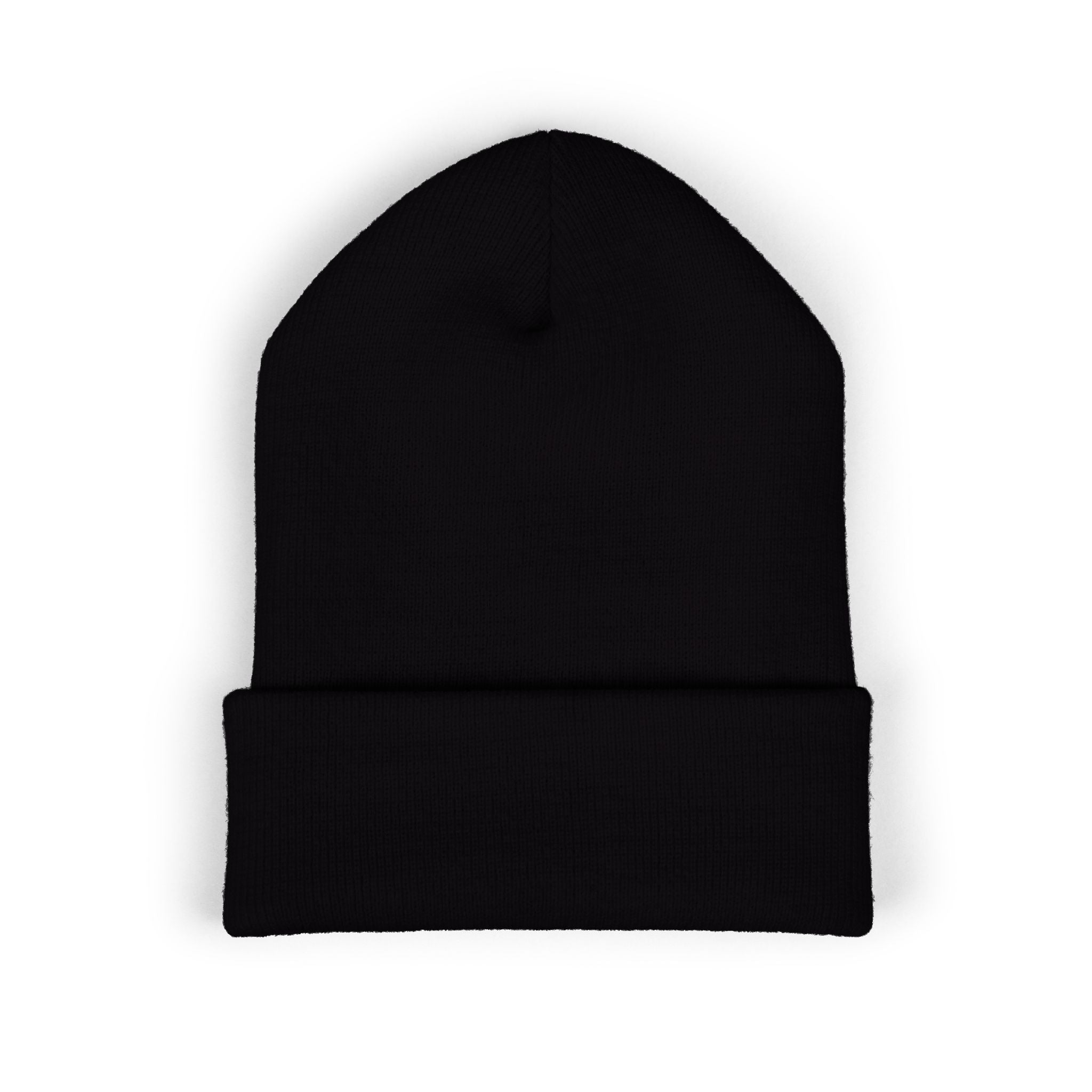 Embroidered LGC Cuffed Beanie — Olive Knit Winter Hat