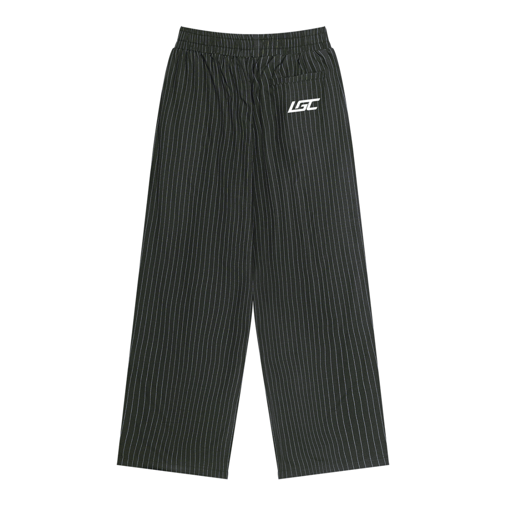 Unisex Striped Pleated Pants