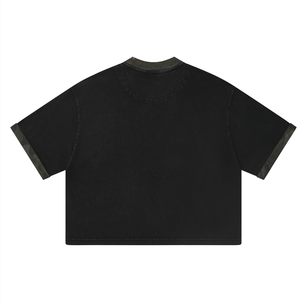 Unisex Mineral Washed Boxy Panel T-Shirt